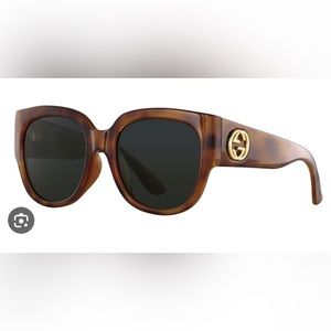 Gucci GG 0142SA Havana oversized tortoise sunglasses